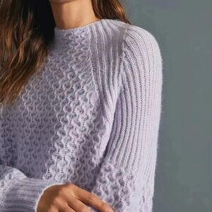 Anthropologie Light Purple Crew Neck Sweater